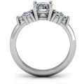 Flourish Engagement Ring Flourish engagement ring with a round centre stone and side stone clusters