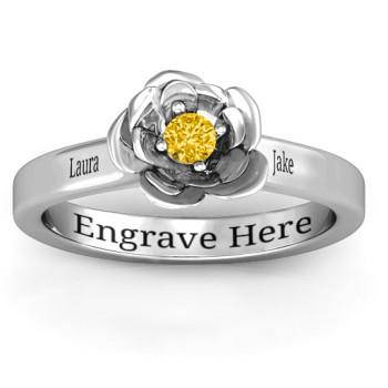 Sterling Silver Flourish Rose Ring Sterling Silver Flourish Rose Ring