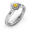 Custom Flourish Rose Ring Detail Custom flourish rose ring product detail