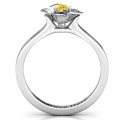 Custom Flourish Rose Ring Side View Custom flourish rose ring side view