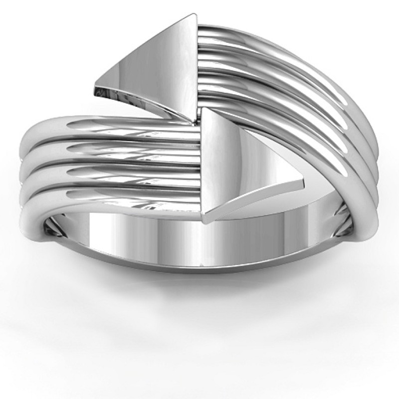 Geometric Arrows and Triangles Bypass Ring Geometric arrows and triangles bypass ring product image