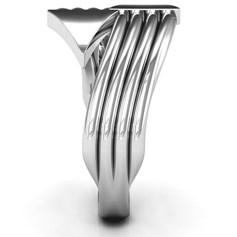Geometric Arrows and Triangles Bypass Ring Geometric arrows and triangles bypass ring product view