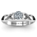 Half Bezel Double Infinity Ring - Alternate View Alternate view of the half bezel double infinity ring