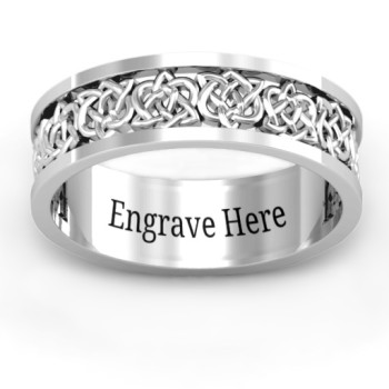 Sterling Silver Half Eternity Celtic Ring Sterling Silver Half Eternity Celtic Ring