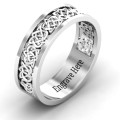 Celtic Half Eternity Ring Personalised Celtic half eternity ring with a repeating recessed design