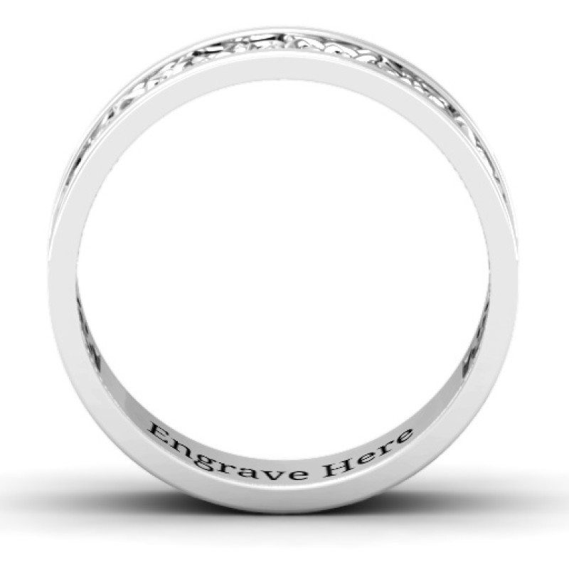 Celtic Half Eternity Ring Personalised Celtic half eternity ring with a repeating recessed design
