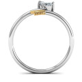 Heart and Arrow Ring with Heart-Cut Stone Heart and arrow ring with heart-cut stone