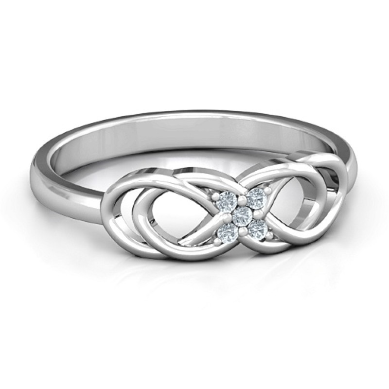 Infinity Knot Ring with Accents Infinity knot ring with accent stones