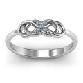 Infinity Knot Ring with Accents Infinity knot ring with accent stones