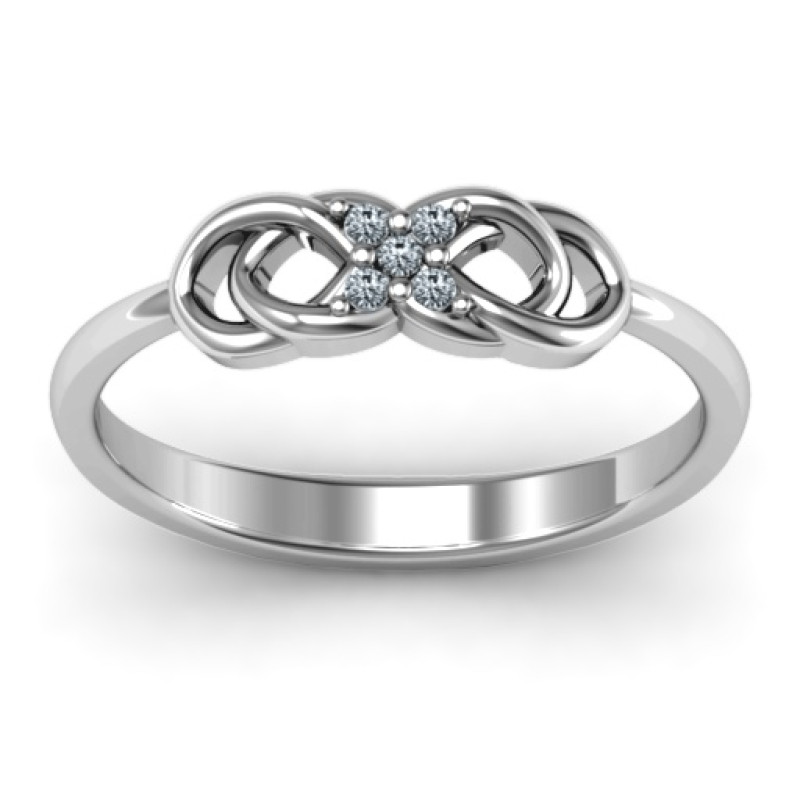 Infinity Knot Ring with Accents Infinity knot ring with accent stones