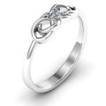 Infinity Knot Ring with Accents Infinity knot ring with accent stones