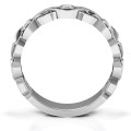 Sterling Silver Intertwined Love Band Ring detail view