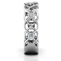 Sterling Silver Intertwined Love Band Ring side view