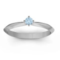 Sterling Silver Knife Edge Solitaire Ring product view