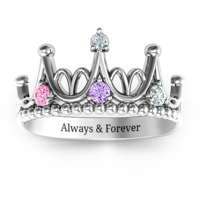 Like a Dream Tiara Ring with a crown-shaped gemstone setting