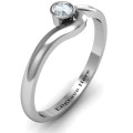 Sterling Silver Low Wave Ring product view