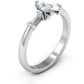 Sterling Silver Marquise Cut Love Ring Sterling silver marquise cut love ring product view