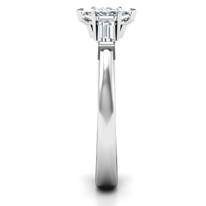 Sterling Silver Marquise Cut Love Ring Sterling silver marquise cut love ring product view