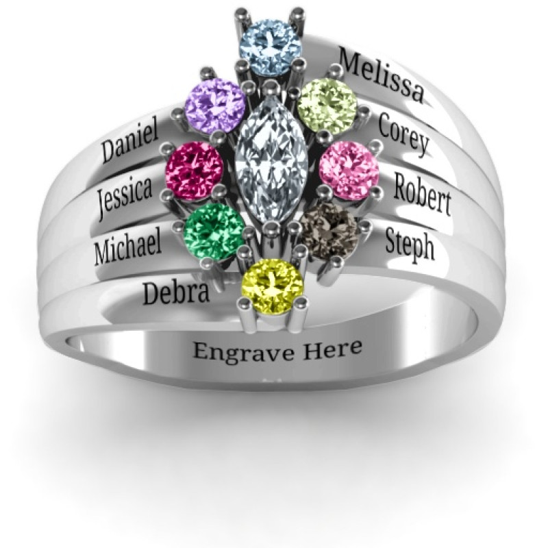 Sterling Silver Medusa Multi-Wave Ring Sterling Silver Medusa Multi-Wave Ring product view