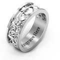 Celtic Claddagh Band Ring Detail Celtic Claddagh band ring detail