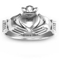 Men's Classic Celtic Claddagh Ring - Product View Men's classic Celtic Claddagh ring product view