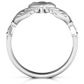 Men's Classic Celtic Claddagh Ring - Side View Men's classic Celtic Claddagh ring side view