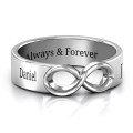 Men's engraved infinity band ring