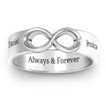 Men's engraved infinity band ring product view