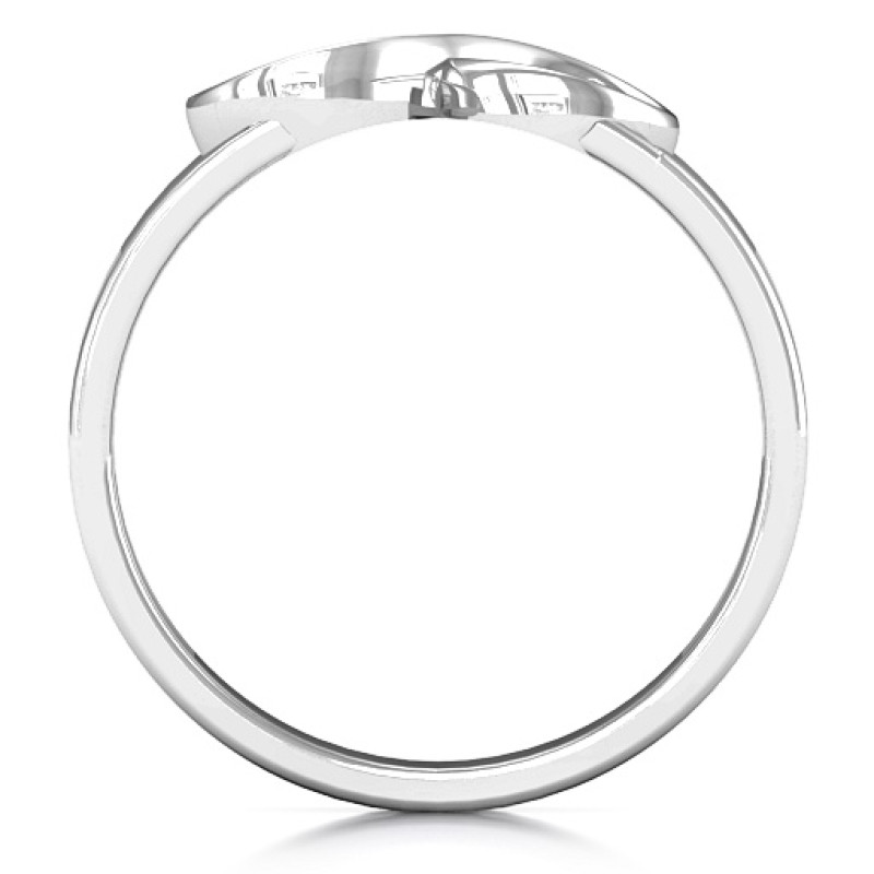 Men's engraved infinity band ring product view