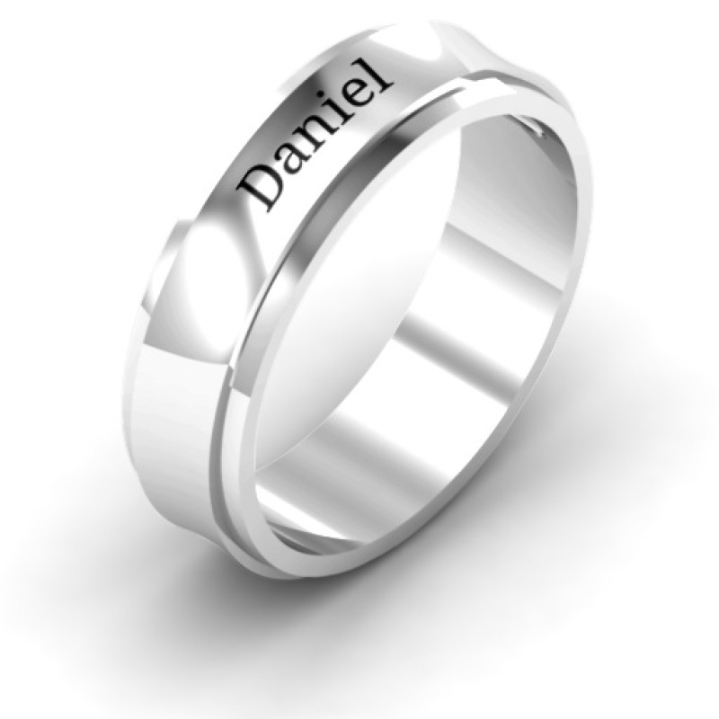 Menelaus Bevelled Concave Men's Ring Menelaus bevelled concave men's ring product view