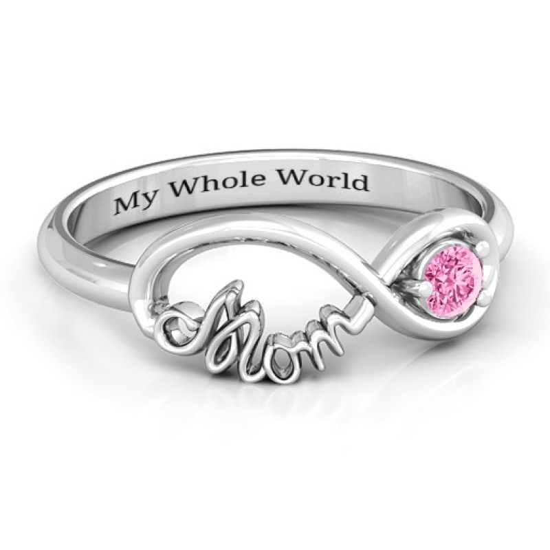 Mom's Infinity Bond Ring Mom's Infinity Bond Ring with a round main stone