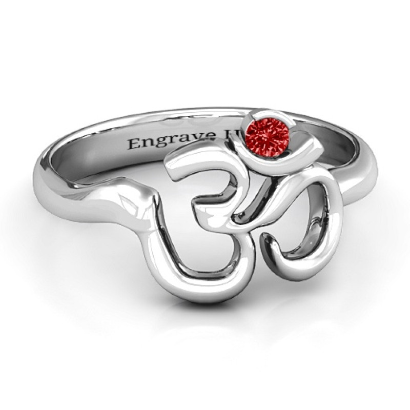 Om Sound of Universe ring with round stone