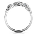 Organic leaf five-stone family ring product image