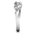 Organic leaf five-stone family ring product image