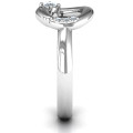Ouroboros snake ring with round stone settings