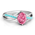 Passion Twist Ring with Oval Stone and Accents Passion Twist Ring with oval centre stone and accent stones