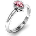 Pear Raised Bezel Set Ring Pear raised bezel set ring view