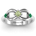 Princess Infinity Ring - Alternate View Princess infinity ring shown from an alternate angle