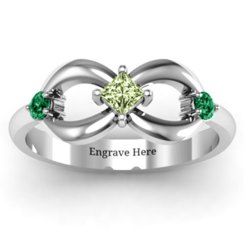 Sterling Silver Princess Infinity Ring Sterling Silver Princess Infinity Ring