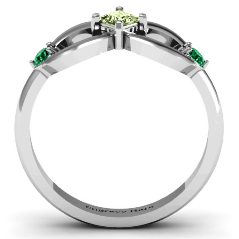 Princess Infinity Ring - Product View Princess infinity ring shown from another angle