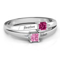 Personalised Princess Stone and Accent Ring Personalised princess stone and accent ring