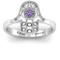 Sterling Silver Protection Hamsa Ring - Product View Sterling Silver Protection Hamsa Ring product view