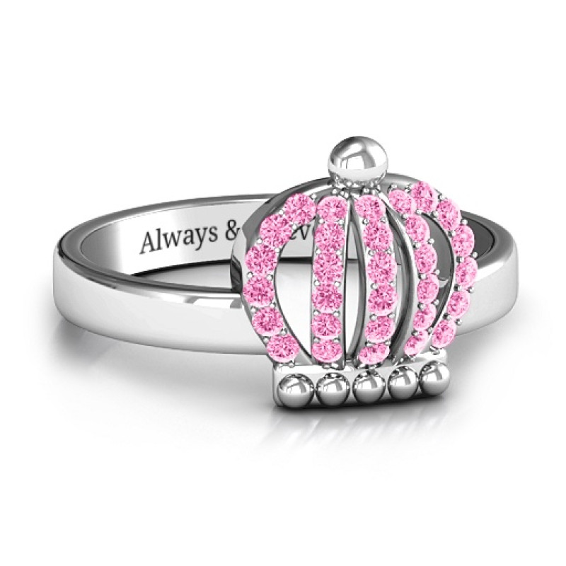 Queen of the Castle crown ring with a 3D crown and Accent Stones