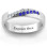 Sterling Silver Ridge Accent Diagonal Peak Women's Ring