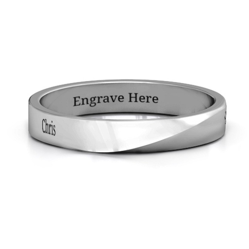Ridge Diagonal Peak Women's Personalised Ring Ridge Diagonal Peak women's personalised ring