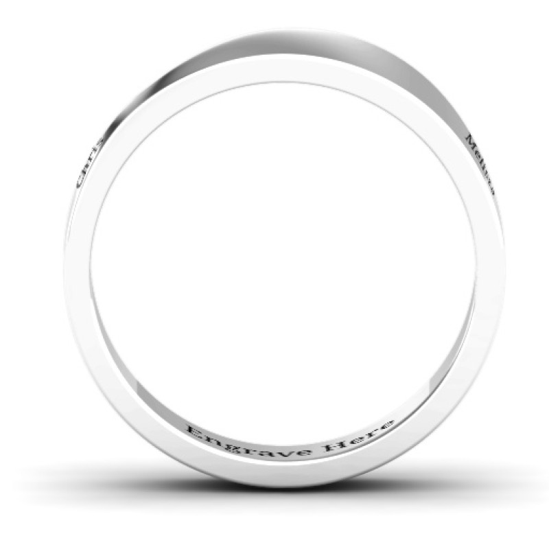Ridge Diagonal Peak Women's Personalised Ring View Ridge Diagonal Peak women's personalised ring angle view