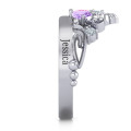Double Heart Tiara Ring Side View Double heart tiara ring side view