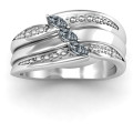 Custom Triple Marquise Birthstone Ring Custom triple marquise birthstone ring with three centre stones