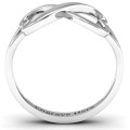 Personalised Double Heart Infinity Ring - Image 4 Personalised double heart infinity ring product image