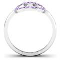 Single Accented Circle Karma Ring Sterling silver single accented circle Karma ring product image